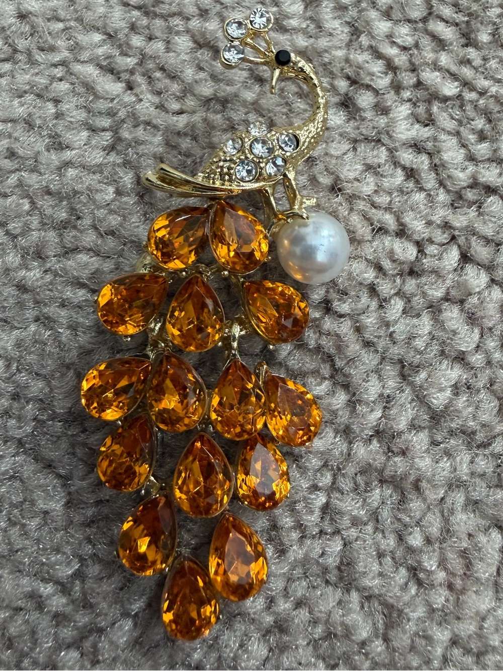 NWOT Aratta Silent Journey- Anika Peacock Pin- Imperial Topaz